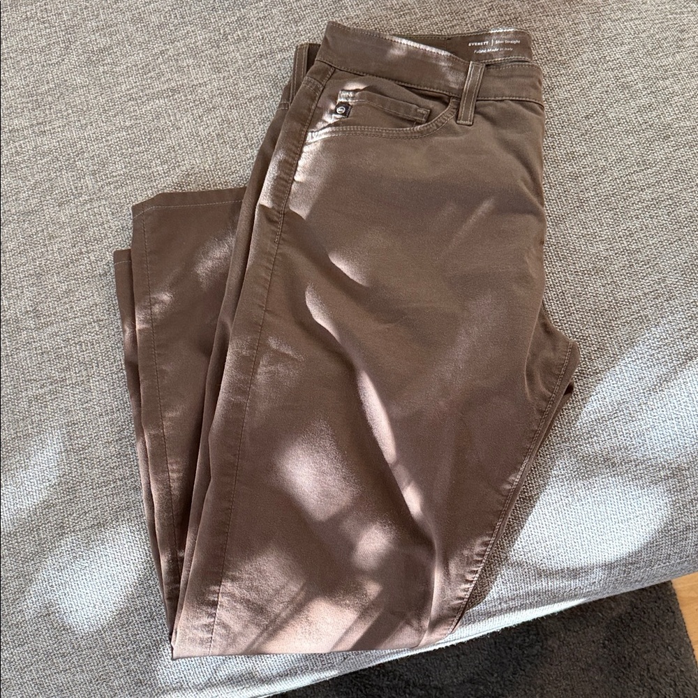 Adriano Goldschmied Brown Casual Pants - Slim Straight 33x32